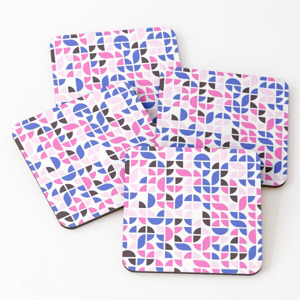 Item preview, Repeated asymmetrical mosaic in bright neon color palette with geometric shapes designed and sold by acidmit.