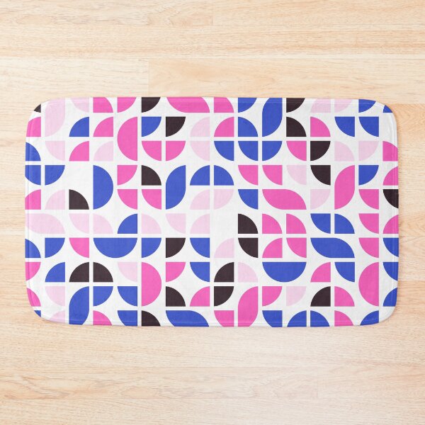 Item preview, Repeated asymmetrical mosaic in bright neon color palette with geometric shapes designed and sold by acidmit.