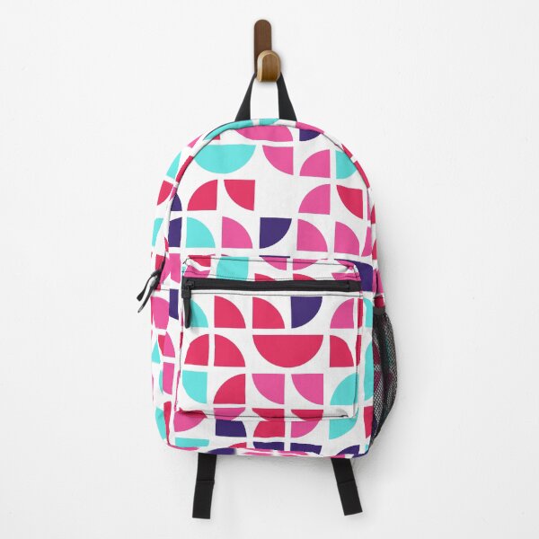 Item preview, Geometric shapes in bright neon color palette in repeated asymmetrical ornament designed and sold by acidmit.