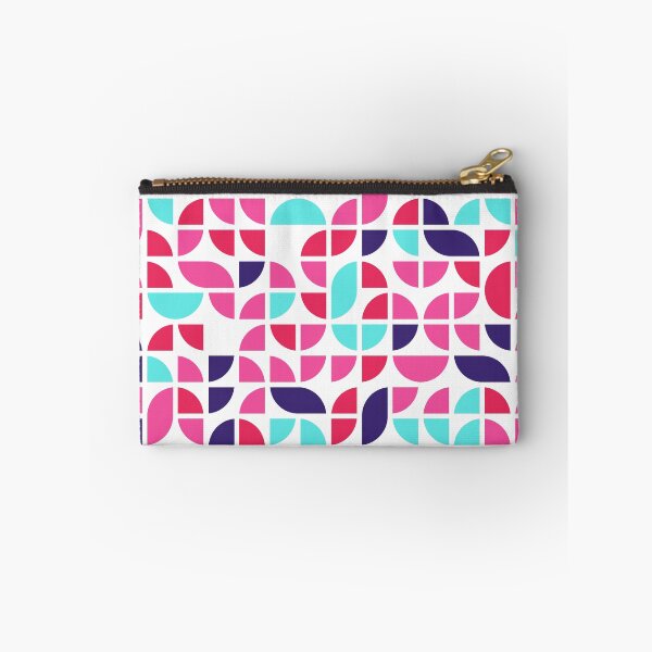 Item preview, Geometric shapes in bright neon color palette in repeated asymmetrical ornament designed and sold by acidmit.