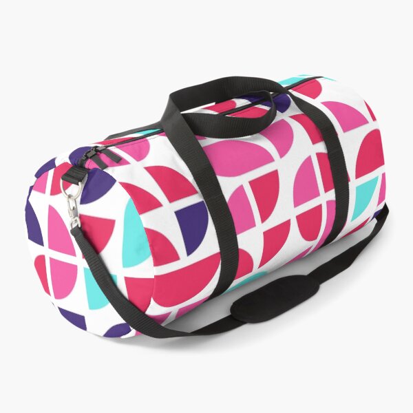 Item preview, Geometric shapes in bright neon color palette in repeated asymmetrical ornament designed and sold by acidmit.