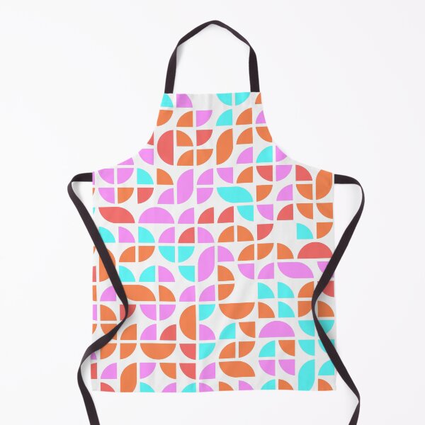 Item preview, Repeated asymmetrical ornament with geometric shapes in bright neon color palette designed and sold by acidmit.