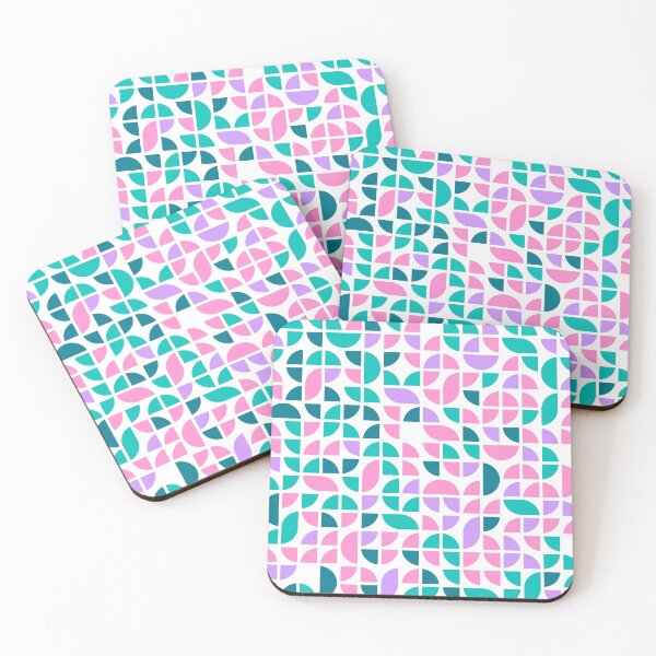 Item preview, Repeated asymmetrical ornament in bright neon color palette with geometric shapes designed and sold by acidmit.