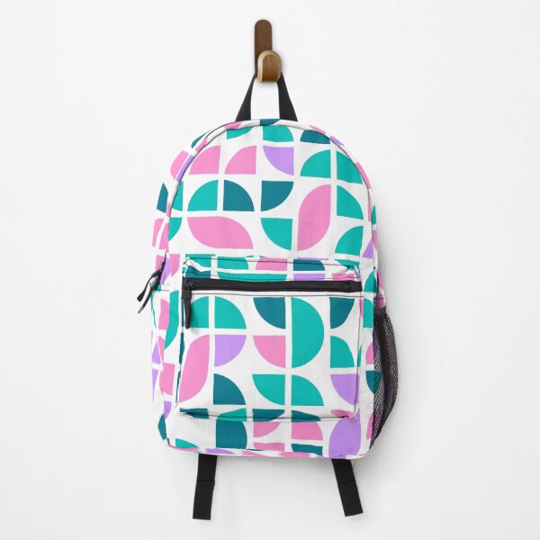 Item preview, Repeated asymmetrical ornament in bright neon color palette with geometric shapes designed and sold by acidmit.