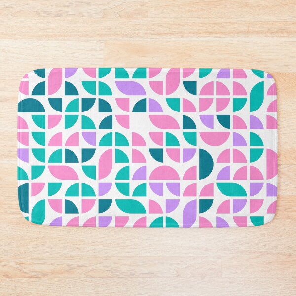 Item preview, Repeated asymmetrical ornament in bright neon color palette with geometric shapes designed and sold by acidmit.