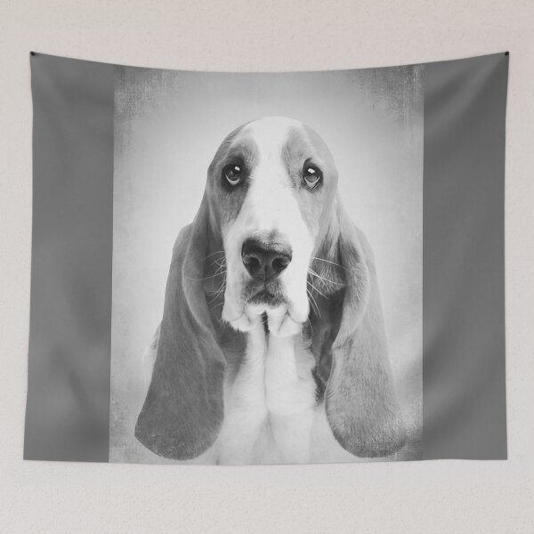 Item preview, Basset Hound dog - BW Vintage - D2 designed and sold by DecoVintage.