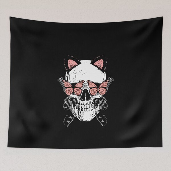 Item preview, skull with butterfly  designed and sold by Darcoss.
