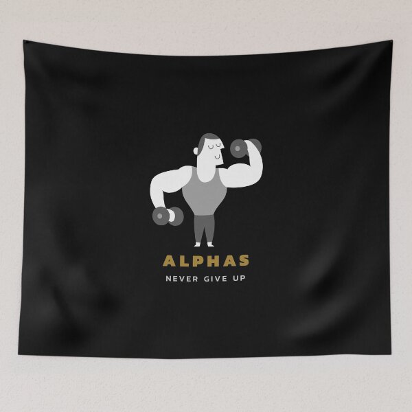 Item preview, Alphas Never Give Up Motivation Weight Lifting designed and sold by Captivation.