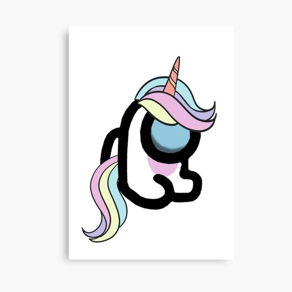 among us unicorn canvas prints redbubble