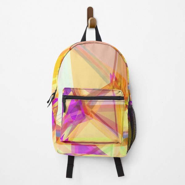 Item preview, geometric triangle shape abstract background in yellow and purple designed and sold by Mrvell.