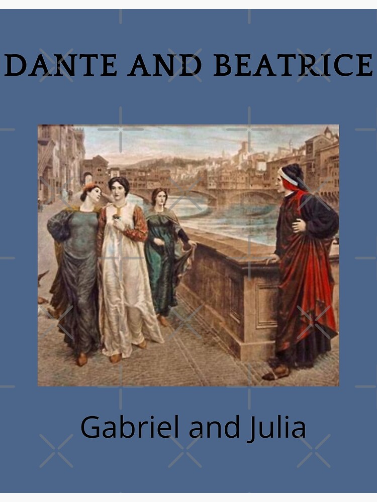 Love Relationship of Dante and Beatrice Depicted in Gabriel s Inferno Greeting Card