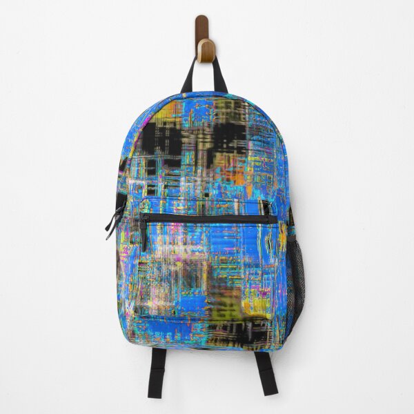 Item preview, geometric art texture abstract background in blue yellow black designed and sold by Mrvell.