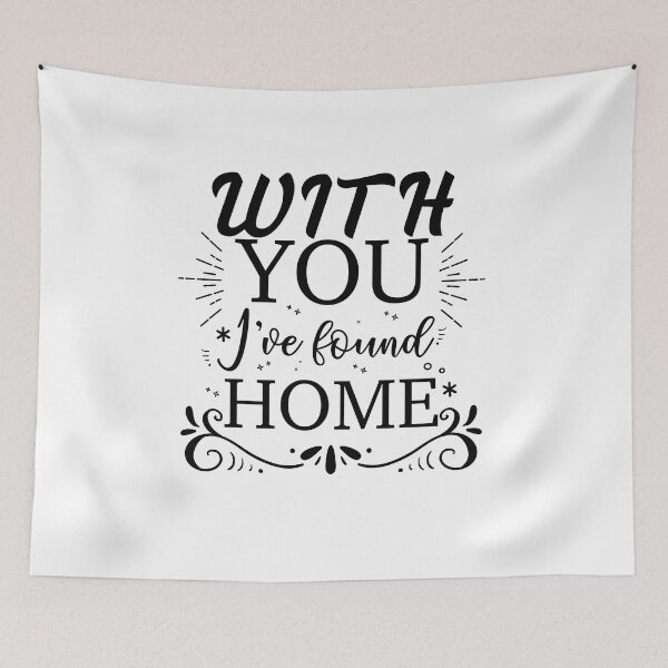 Item preview, With You i've found home Vintage Design Black Tshirt designed and sold by faudeltn.