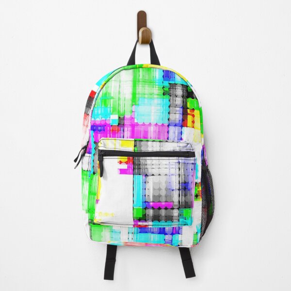 Item preview, geometric circle and square shape pattern abstract in green pink blue red designed and sold by Mrvell.