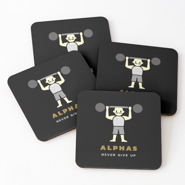 Item preview, Alphas Never Give Up Motivation Weight Lifting a Barbell designed and sold by Captivation.
