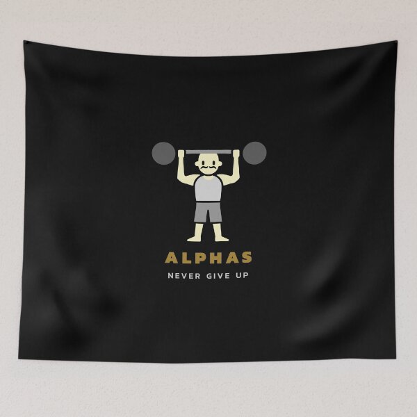 Item preview, Alphas Never Give Up Motivation Weight Lifting a Barbell designed and sold by Captivation.
