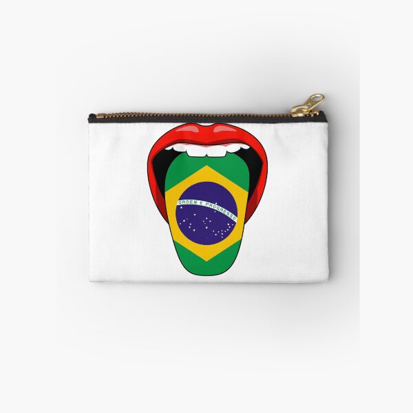 Item preview, Brazil brazilian flag tongue Pride T Shirt designed and sold by Timcito.