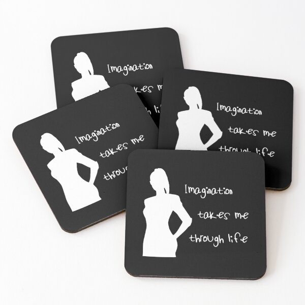 Artikelvorschau, Imagination Takes Me Through Life Phantasie Zitate Sprüche Shirt Weiß entworfen und verkauft von Paulina Vanlife.