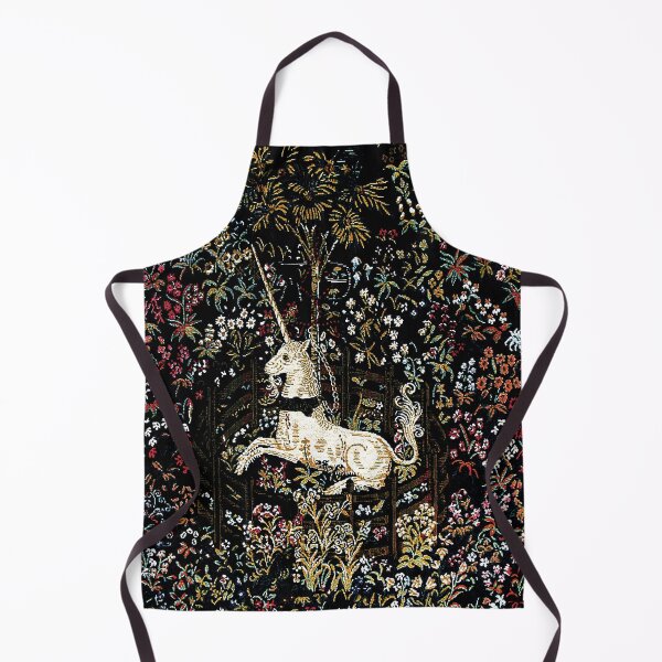 Item preview, The Unicorn in Captivity Black Floral Tapestry designed and sold by Epitome Girl.