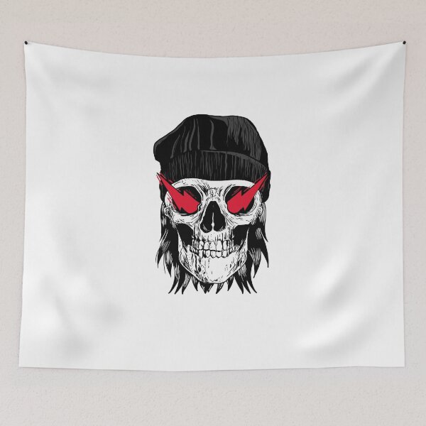 Item preview, skull with lightning in the eyes designed and sold by Darcoss.