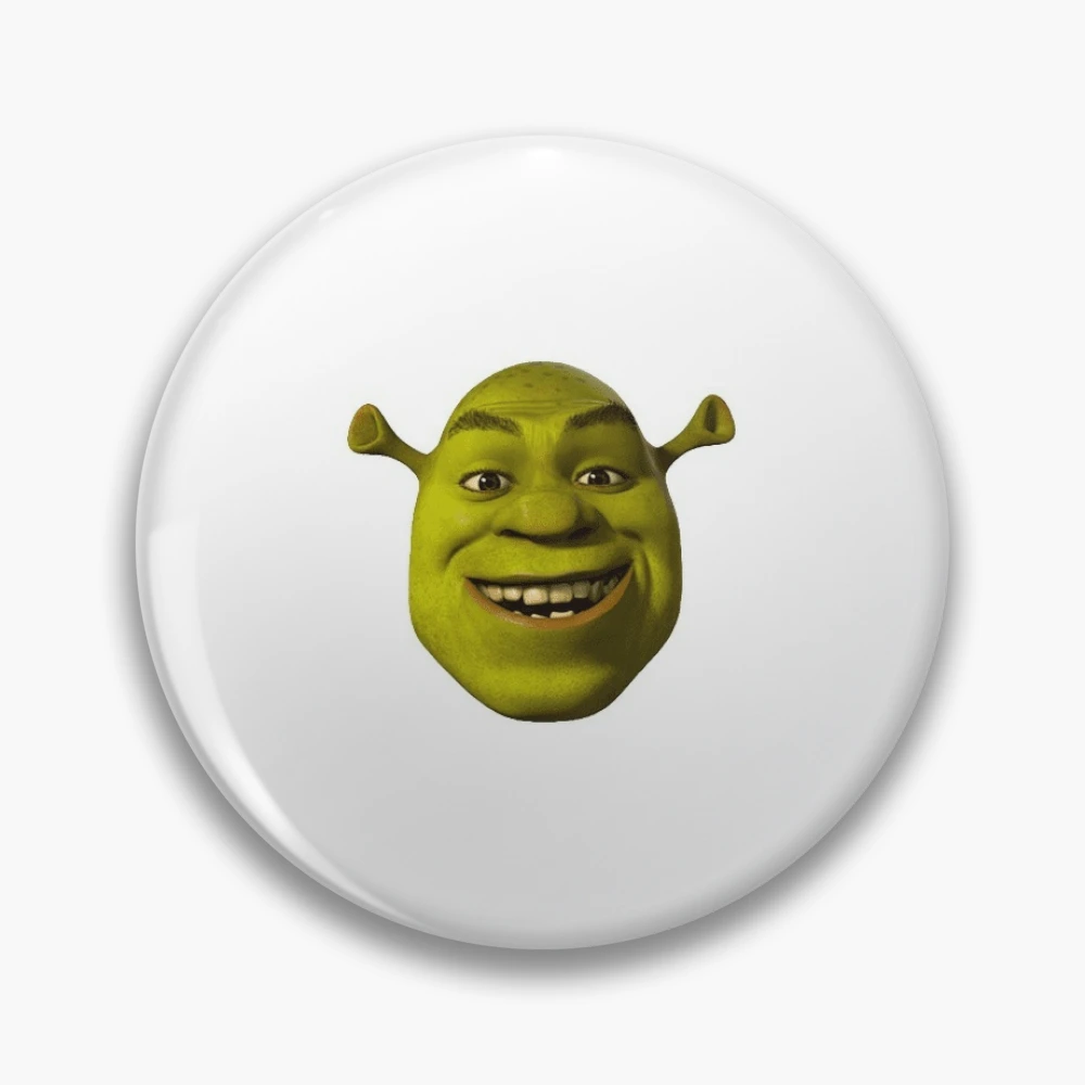 Shrek Meme Face Enamel Pin