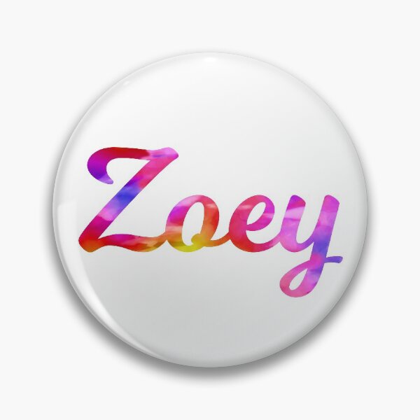 Item preview, Zoey girl's name multi-color fun designed and sold by ComicKitsch.