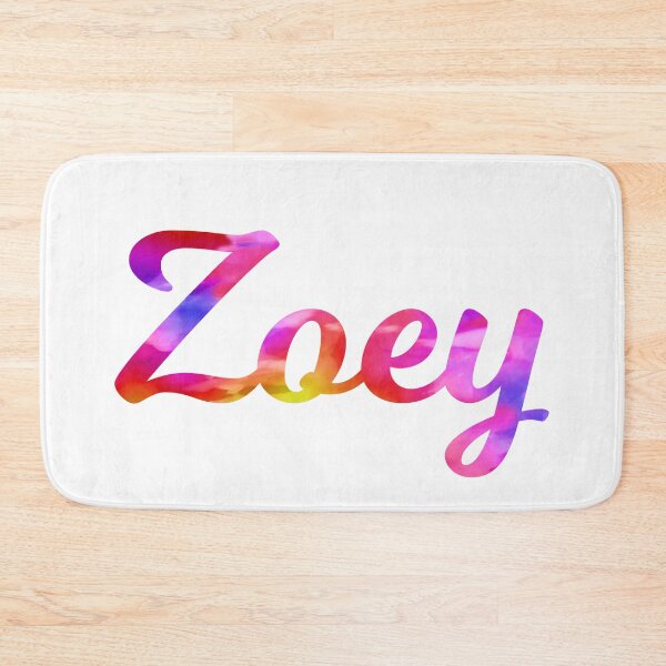 Item preview, Zoey girl's name multi-color fun designed and sold by ComicKitsch.