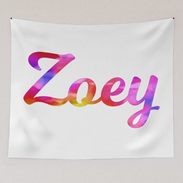 Item preview, Zoey girl's name multi-color fun designed and sold by ComicKitsch.