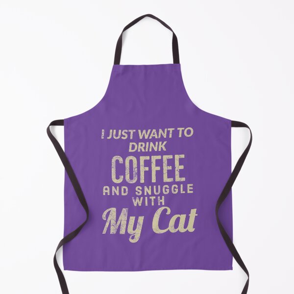 Artikelvorschau, Ich möchte nur Kaffee trinken und mich mit meiner Katze kuscheln entworfen und verkauft von Brat-Cat-Shirts.
