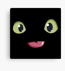 Toothless Night Furry Canvas Print