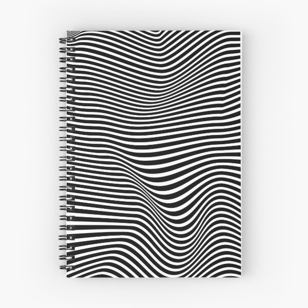Item preview, wavy stripes with black and white patterns designed and sold by teeitemize.