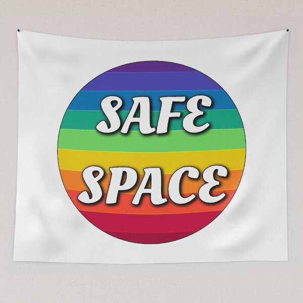 Item preview, Safe Space LGBTQ+ heart prideflag rainbow flag | support lgbtq youth designed and sold by LolioGifts.