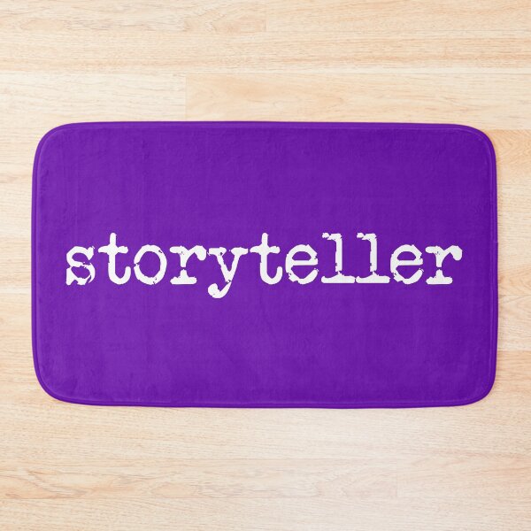 Item preview, storyteller in white on purple designed and sold by TeaRoseWriter.