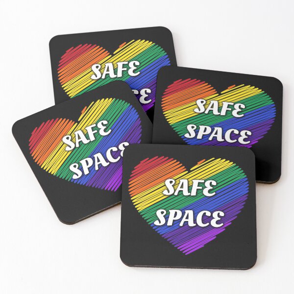 Item preview, Safe Space LGBTQ+ heart prideflag rainbow flag | support lgbtq youth designed and sold by LolioGifts.