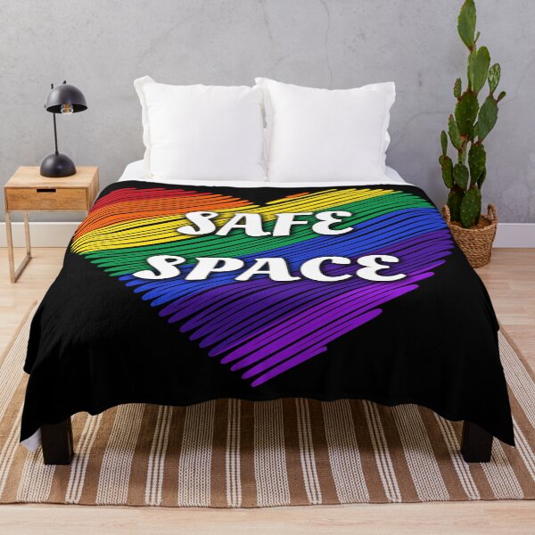 Item preview, Safe Space LGBTQ+ heart prideflag rainbow flag | support lgbtq youth designed and sold by LolioGifts.