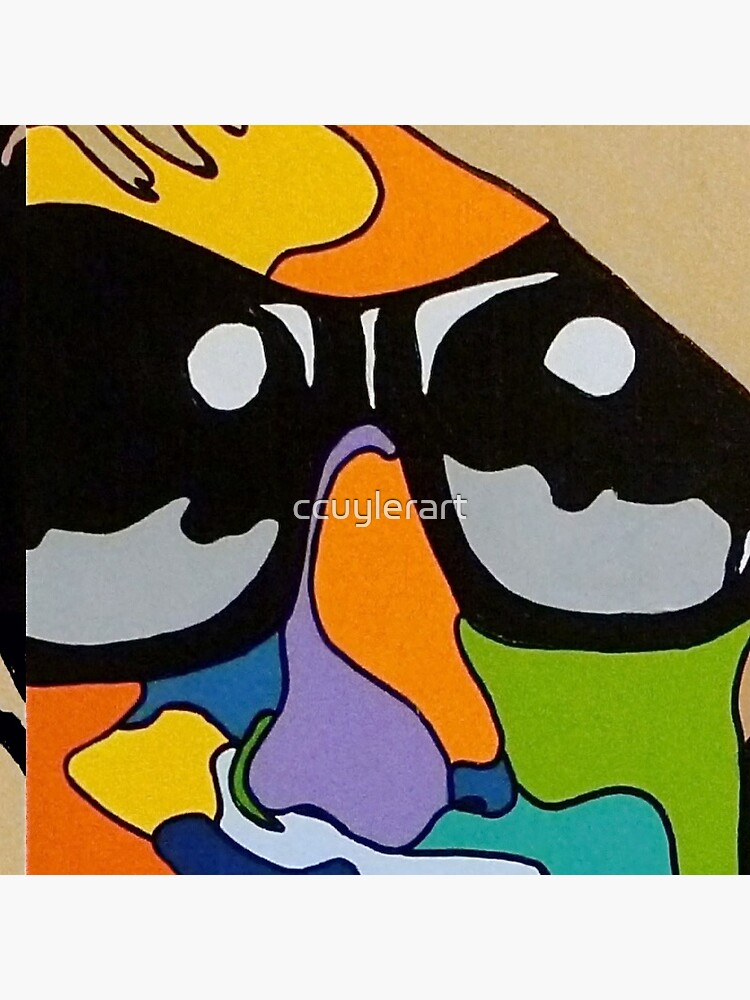 Thumbnail 4 of 4, Pillow, Model face with sunglasses designed and sold by ccuylerart.