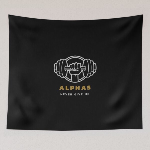 Item preview, Alphas Never Give Up Motivation Weight Lifting a Dumbbell designed and sold by Captivation.