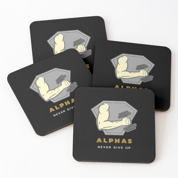 Item preview, Alphas Never Give Up Motivation Weight Lifting a Dumbbell designed and sold by Captivation.