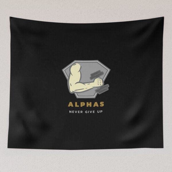Item preview, Alphas Never Give Up Motivation Weight Lifting a Dumbbell designed and sold by Captivation.