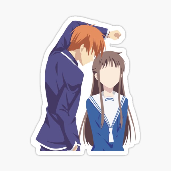 Fruits Basket Kyo and Tohru Sticker kiss and hug Season 3 Holo