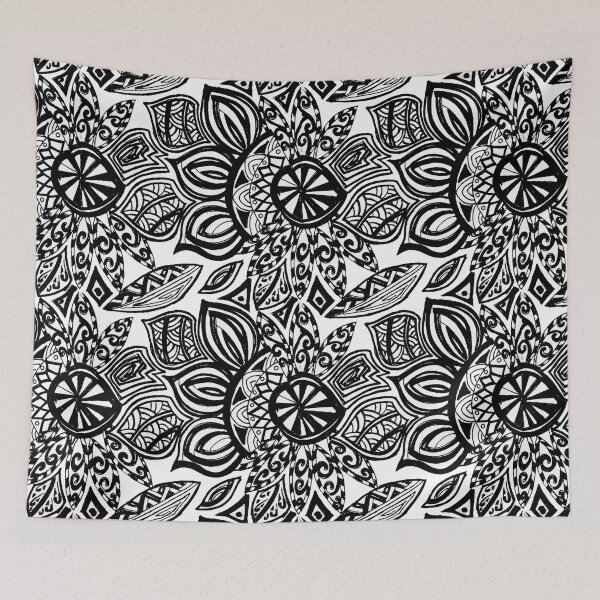 Artikelvorschau, Zendoodle in Schwarz und Weiß entworfen und verkauft von theartofpurpose.