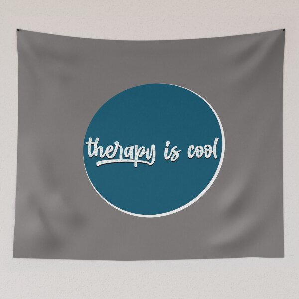 Item preview, therapy is cool text design designed and sold by aurorassadprose.