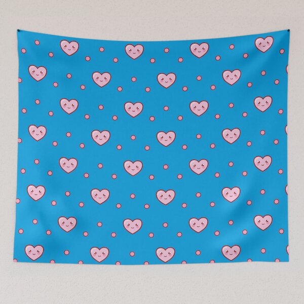 Item preview, Hearts pattern kawaii valentines day designed and sold by MarlowLoom.