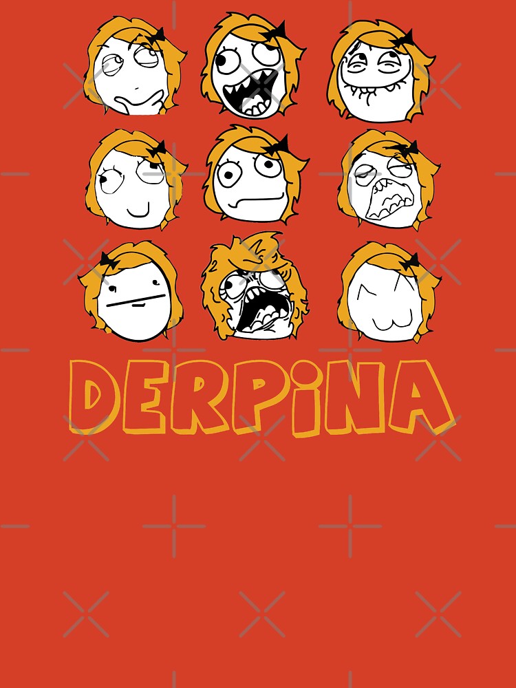 Derpina Meme Rage Comic Fan Art Spiral Notebook for Sale by