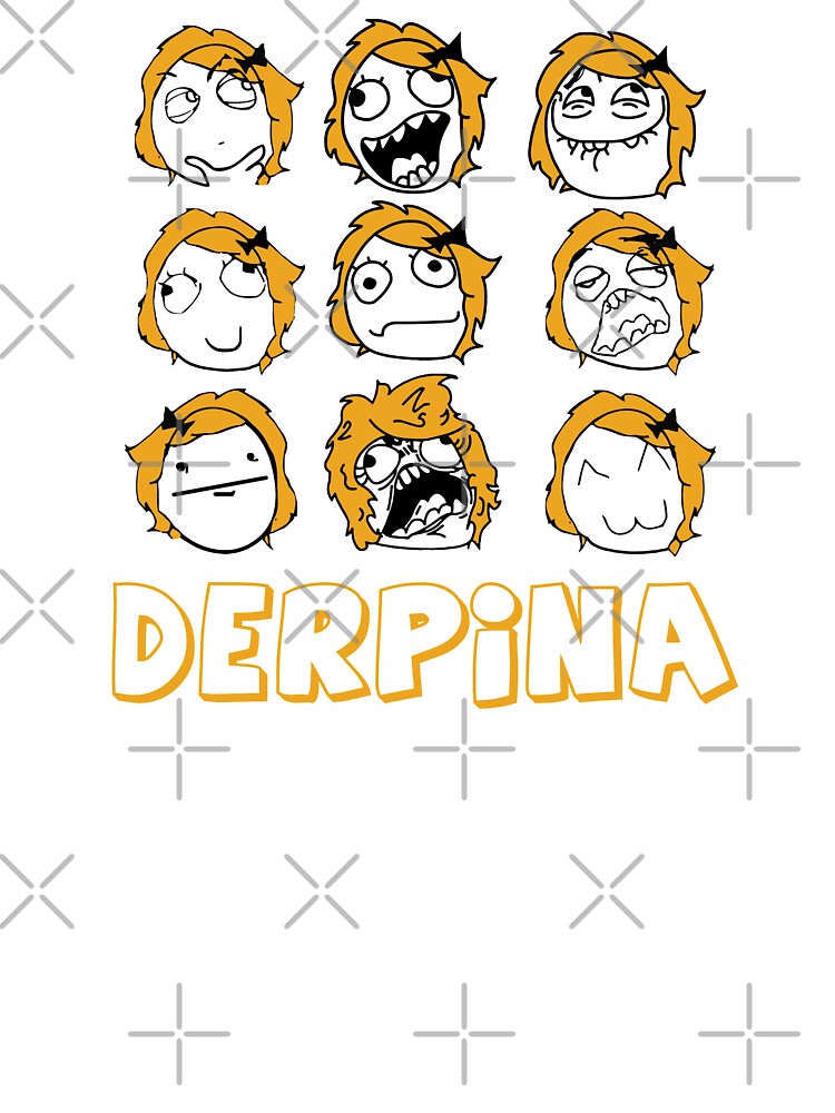 Derpina Meme Rage Comic Fan Art Spiral Notebook for Sale by