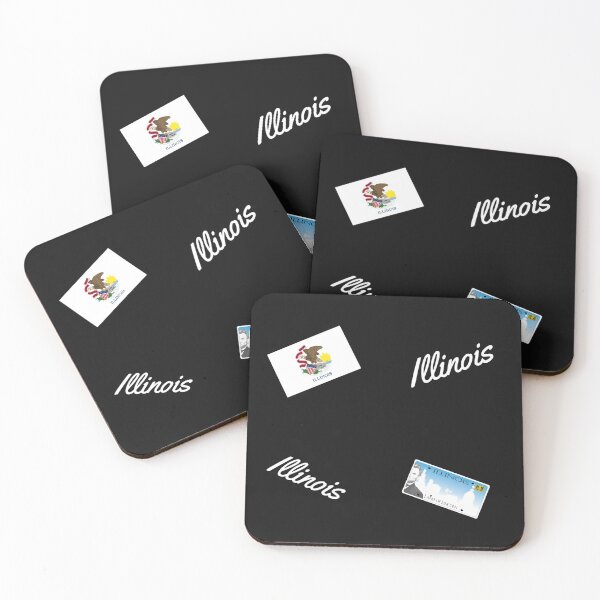 Item preview, Illinois Flag and License Plate Pattern designed and sold by Dude  Stuff.