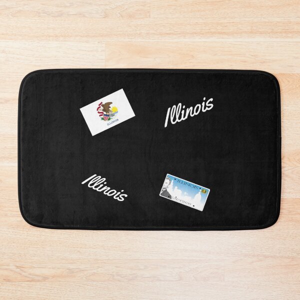 Item preview, Illinois Flag and License Plate Pattern designed and sold by Dude  Stuff.