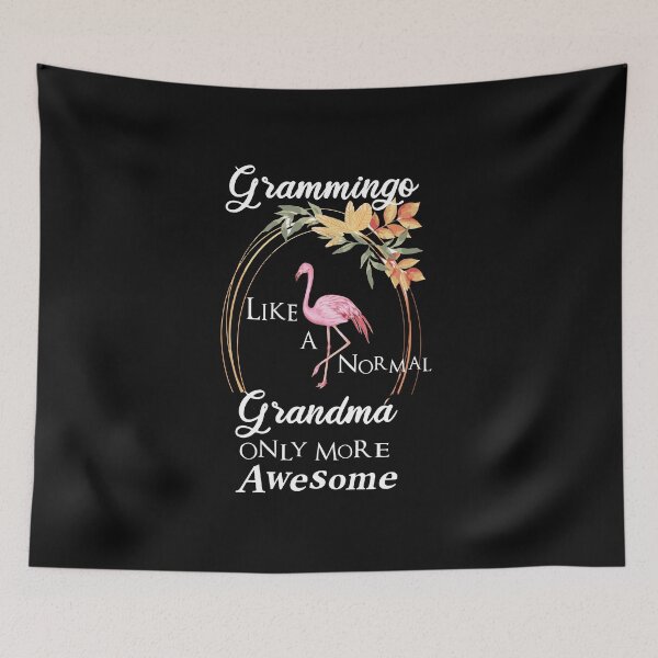 Item preview, Grammingo Like A Normal Grandma Only More Awesome, Grandma Gift, Floral Flamingo Gift designed and sold by HananDesign13.