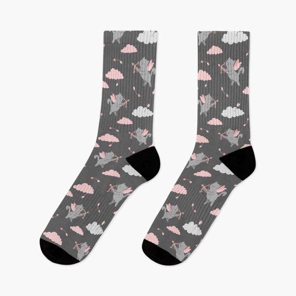 Item preview, Valentine's Day Cats Pattern - Cats Angel Faces With Hearts designed and sold by SimoCompany.