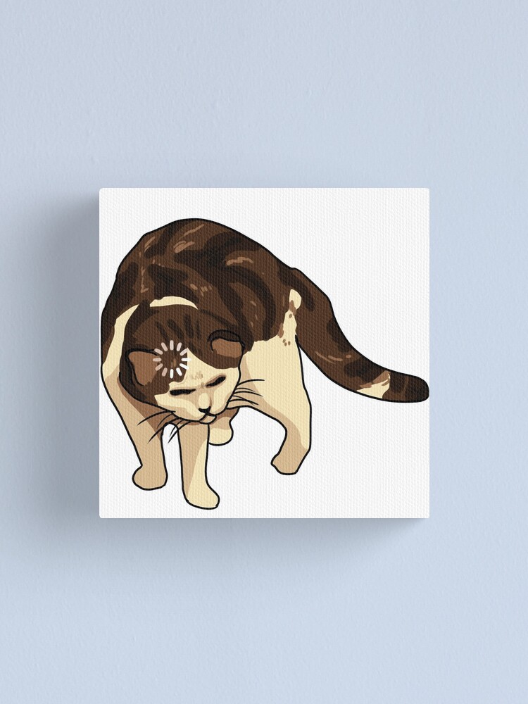 Cat loading icon meme Canvas Print for Sale by Goath
